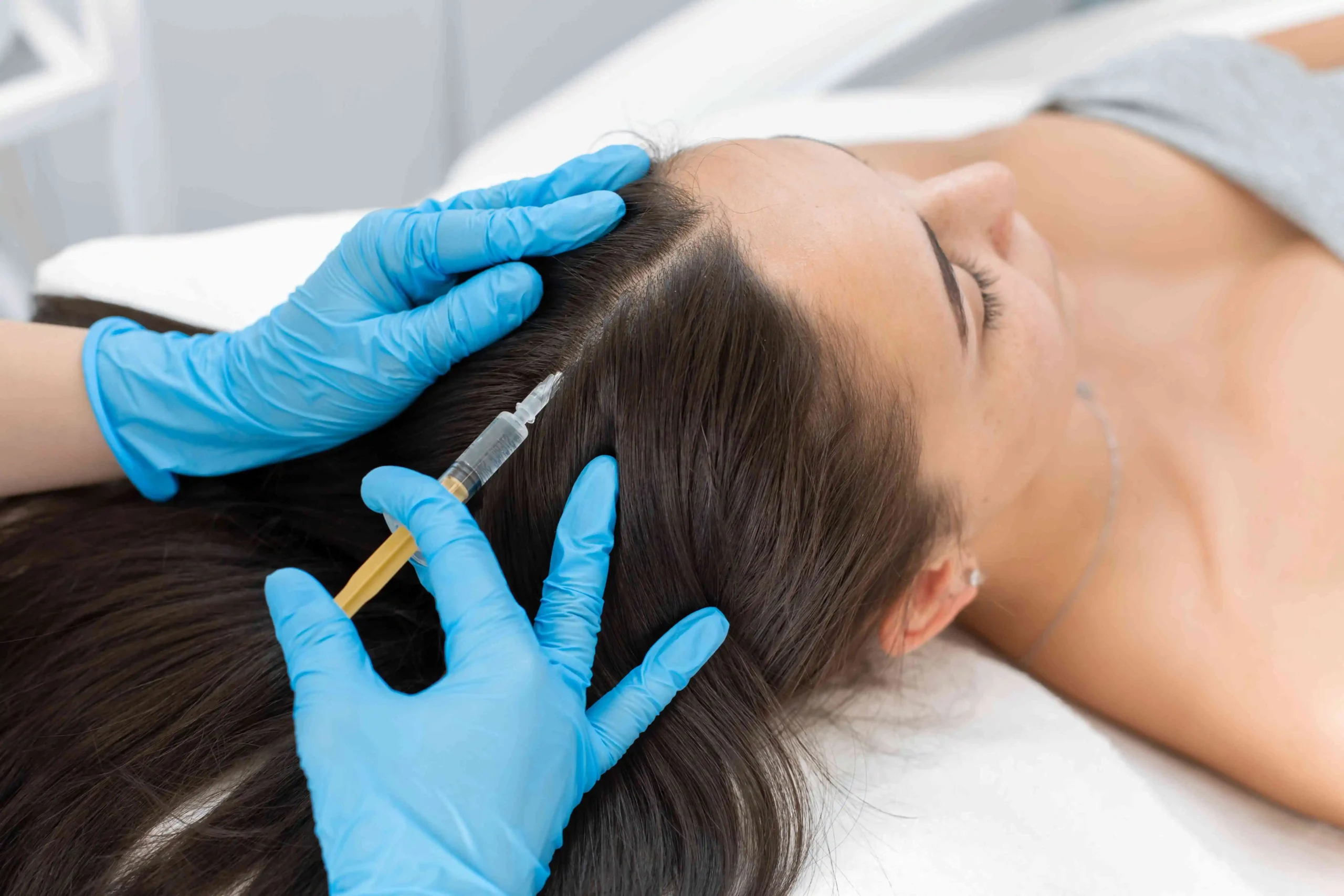 Regenerative hair therapy with PRF and PRP injections